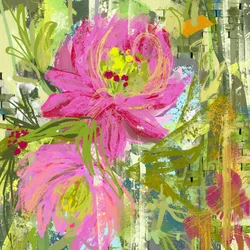 Levende rosa blomster