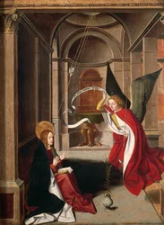 Kunngjøring, av Josse Lieferinxe (død før 1508), detalj