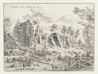 Castle of Leuven, 1675 (penn og blekk på papir)