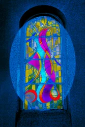 Blå virvler, fra serien Eglise St Pierre d#39;Arene, 2015 (fotografi)