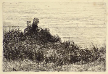 Evening on the Shore (etsing)