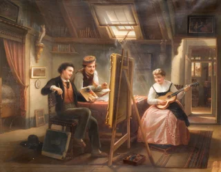 Kunstnerens studio, 1869.