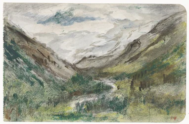 Dal med gjengrodde fjell