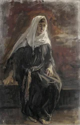 Sittende kvinne, sannsynligvis Michal