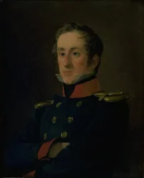 Marinemaleren Emil Wilhelm Normann i sin uniform som sjøoffiser