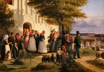 Bryllupsreise fra Nord-Sjælland, hvor den hjemvendte soldaten finner sin forlovede som en annens brud