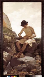 Ung gjeter. (Maleri, 1900-tallet)