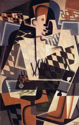 Harlekin med gitar, 1917