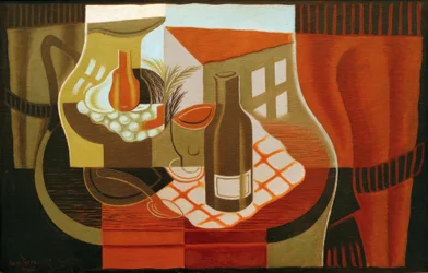 Pidestallbordet foran vinduet