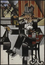 Mann på en kafé, 1912.