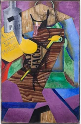 Stilleben med bok (undertittel: Saint-Matorel, desember 1913 (olje på lerret)