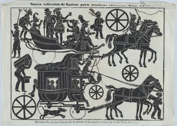 Ark 13 med figurer for kinesiske skyggedukker, 1859.