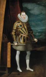 Filip III av Spania - Portrett av Filip III (1578-1621), konge av Spania og Portugal av Pantoja de la Cruz, Juan (1553-1608)