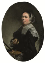 Portrett av kunstneren (olje på panel)