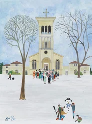 St Raphael's Church, Kingston, 2009 (Gouache på papir)