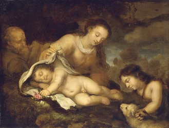 Den hellige familie med spedbarnet St. Johannes døperen