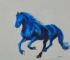Dynamisk blå galopp