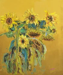 Gylne solsikkeblomster