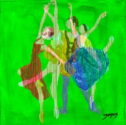 Livlige ballettdansere