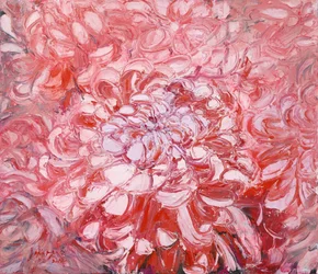 Levende rosa blomst