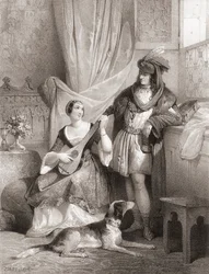 Kong Charles VII av Frankrike med Agnes Sorel
