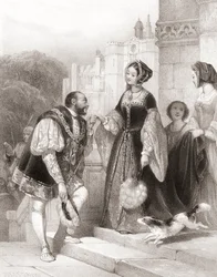 Kong Henry VIII av England med Anne Boleyn
