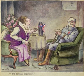 «En drops, kaptein», karikatur fra første verdenskrig