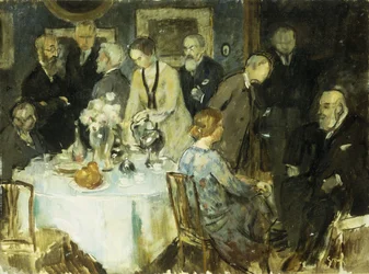 Figurer i et interiør (olje på lerret)