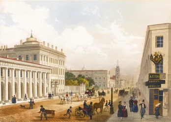 Utsikt over Nevsky Prospekt i St. Petersburg