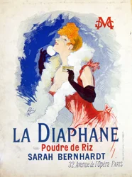 Reklame for "" La Diaphane: Rice Powder""" Henriette Rosine Bernard dit Sarah Bernhardt
