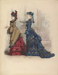 To kvinner i dagskjoler, 1875.