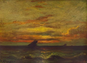 Solnedgang, c1879, 1938