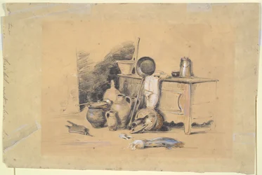 Landskap (rekto); Stilleben (verso)