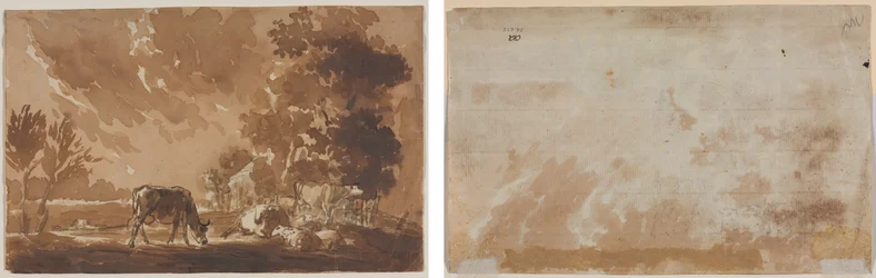Landskap med storfe (recto) Storfe (verso)
