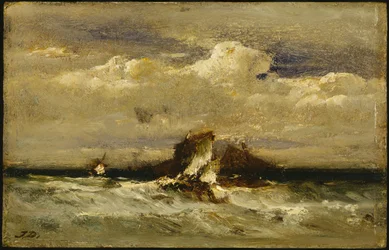 Seascape, ca. 1868-81 (olje på kommersielt vugget panel)