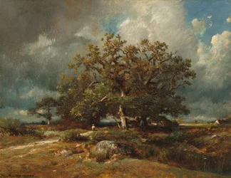 Den gamle eiken, ca. 1870.