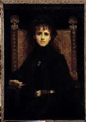 Portrett av Madame Georges Bizet (1849-1926). Maleri av Jules Elie Delaunay (1828 - 1891)