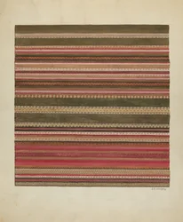 Håndvevd teppe, ca. 1936.