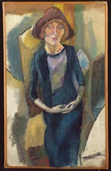 Hermine David i blått, 1916