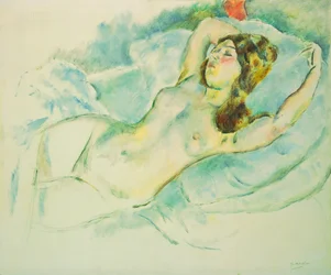 Naken kvinne liggende; Liggende naken kvinne, 1920-1925