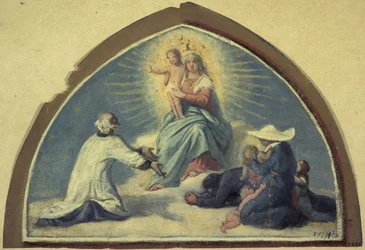 Jomfru Maria presenterer Jesusbarnet for Sankt Vincent av Paul
