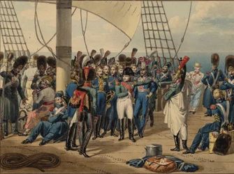 Napoleon vender tilbake fra øya Elba, 1815