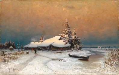 Vintersolnedgang, 1887
