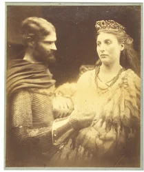 Lancelot og Guinevere, ca. 1873 (sølv gelatintrykk)
