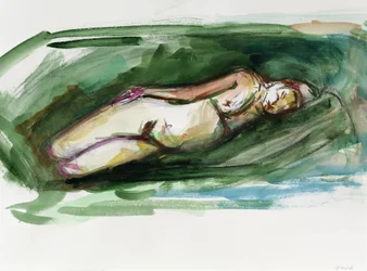 Liggende naken, 2015,