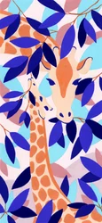Mor og babygiraffer