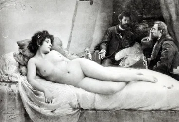 Émile Zola (1840-1902) i kunstnerens atelier, 1891
