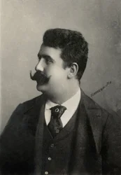 Portrett av den italienske komponisten Ruggero Leoncavallo (bilde)