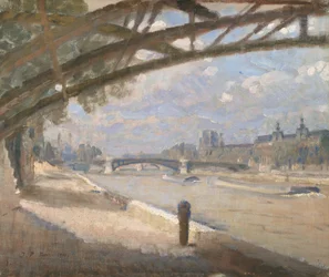 Under Pont des Arts, Paris. Middagstid