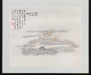 Ti steder tilknyttet Ruan Yuan, datert 1883 (album med ti malerier; blekk og farge på papir)